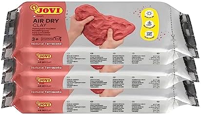Jovi - Air Dry Clay, 3 x 1.1 lb, Terracotta Color, Total of 3.3 lb by Jovi