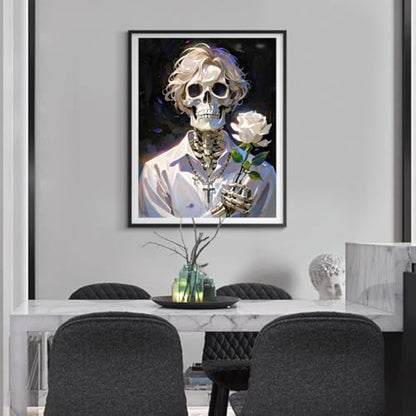 ACANDYL DIY Paint by Numbers Kit for Adults Paint by Numbers Beginner Halloween Canvas Painting by Number DIY Acrylic Oil Painting by Number on Canvas Skull for Arts Craft Decoration 16x20 in - Image 4
