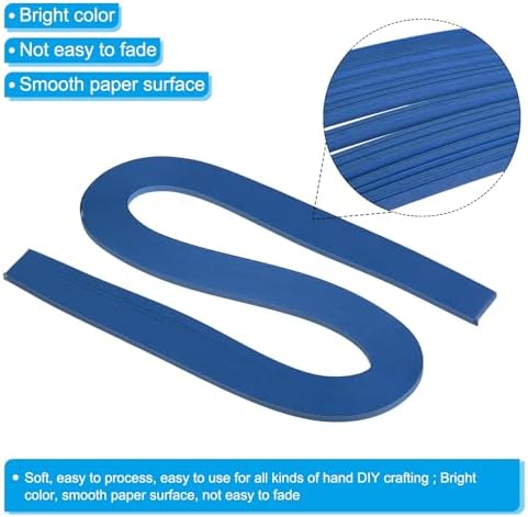 PATIKIL Quilling Strips Paper 120pcs 1/8"(3mm) 54cm Origami Paper Quilling Strip for Art DIY Hand Craft Christmas Teal Blue - Image 3