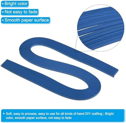 PATIKIL Quilling Strips Paper 120pcs 1/8"(3mm) 54cm Origami Paper Quilling Strip for Art DIY Hand Craft Christmas Teal Blue - Image 3