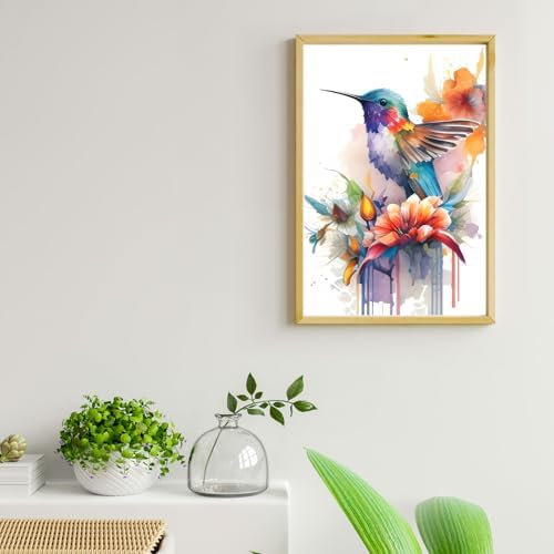 Ginkko Bird Framed Paint by Numbers Kit for Adults 8X 12 inch, Flowers - Image 2