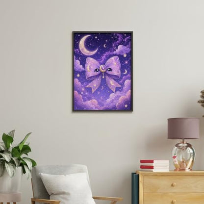 Bozfoxa Paint by Numbers Kit for Adults Beginner Purple Moon Bow - Image 4