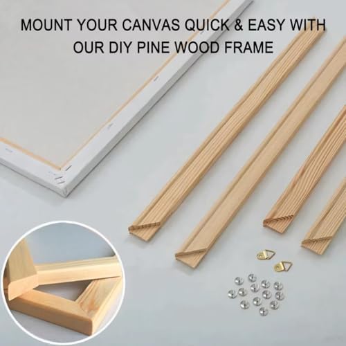 Tucocoo White Daisy DIY Paint by Numbers for Adults White Flowers with Green Leaves in Vase DIY Oil Painting Kits Canvas with Acrylic Paint Floral Plant Art 16x20 Inch （DIY Frame ） - Image 5