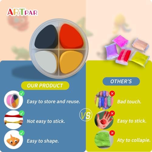 ARTPAR Air Dry Clay Kit for Kids,12 Marine Animals‌ Modeling Magic Clay Set - Image 4