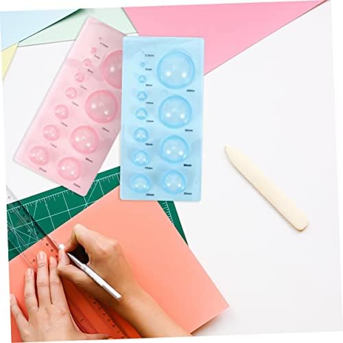 4 Pcs Plastic Quilling Mold for Children DIY Crafting with Half Sphere - Image 4