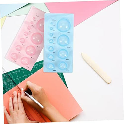 4 Pcs Plastic Quilling Mold for Children DIY Crafting with Half Sphere - Image 4
