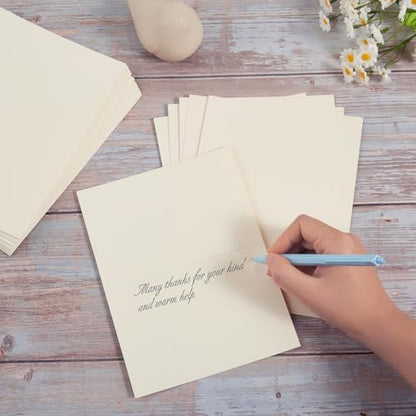 50 Pack Blank Folded Cardstock Cards, Cream Color, 5x7 - Image 6