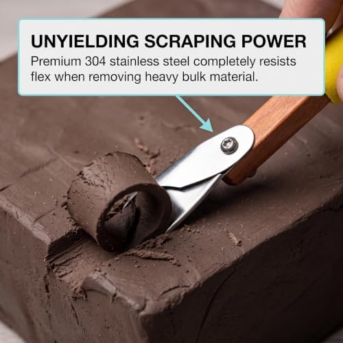 Clay Sculpting Tools Set, 304 Steel Teardrop Scraper for Ceramics - Image 4