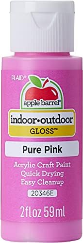 Apple Barrel Gloss Acrylic Paint in Assorted Colors (2-Ounce), 20346 Pure Pink by AppleBarrel
