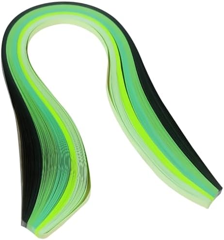 ODETOJOY Green Gradient Quilling Strips - 5MM, 21in Long, 120 Pcs - Ideal for Filigree & Color - Ramp Crafts - Image 5