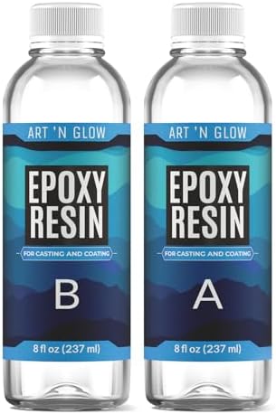 Crystal Clear Epoxy Resin Kit 16oz - Food Safe, UV Resistant, Bubble Free by ArtNGlow
