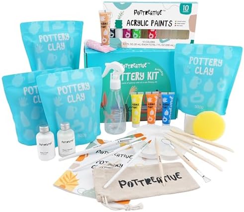 MCOOH Air Dry Clay Pottery Kit for Beginners by MCOOH