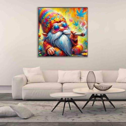 DYAIANGMU Gnome Stamped Cross Stitch Kit for Adults 13.7x13.7 inches - Image 3