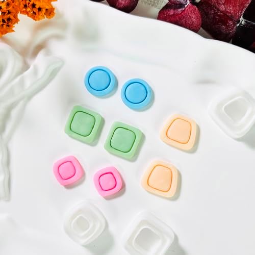 Xaekicr Polymer Clay Cutters Geometric Stud Earring Set – 4 Pairs Modern Clay Cutters for Polymer Clay Jewelry, Clay Tools and Molds for DIY Earrings - Image 3