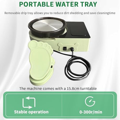 Pottery Wheel with Foot Pedal, 6" Turntable Two-Way Rotation ，Electric Ceramic Forming Machine with Detachable Basin,DIY Clay Potter's Wheel Kit for Kids and Beginners Adults at Home - Image 5