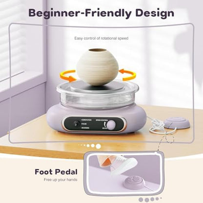 Alldeer Mini Pottery Wheel for Kids Teens Girls Beginners - Image 4