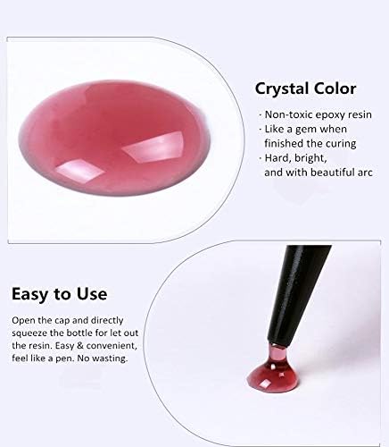 Resin Kit of 8 Color UV Resin Translucent Hard Type with Jewelry Making Casting Supply 17 Metal Frames Open Back Bezels & UV Resin Tapes for Making Pendants Keychains Charms Earrings - Image 4