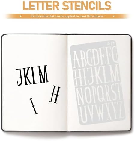 5sets/100 Sheets Pet Material Letter Template Stencils for Wood Burning Craft Tools DIY Projects Painting Accessories English Stencil - Image 4