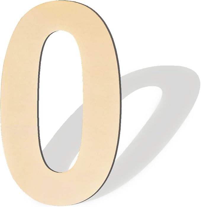 17 inch Large Wooden Numbers, Wood Number, Blank Wooden Number, Wooden Sign Board, Wooden Numbers for Crafts, DIY Projects, Birthday, Party, Wedding Decorations (Number 0)
