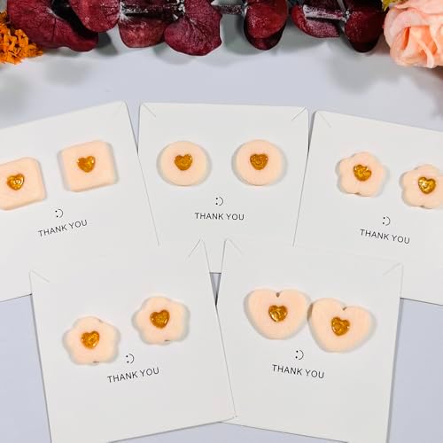 Xaekicr Heart Center Polymer Clay Cutters – 5 Shapes Clay Earring Cutters Set for DIY Jewelry – Polymer Clay Tools for Earrings & Crafts – Cute Clay Cutter Set for Valentine & Gift Projects - Image 5