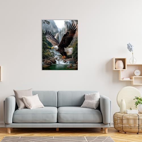 MAXBYE Eagel Framed Paint by Numbers Kits for Adults with Wooden Easel, Easy DIY Adult Paint by Number Kits on Canvas, Paintings Kit for Beginners Gift Home Wall Garden Decor 10×14 Inch - Image 4
