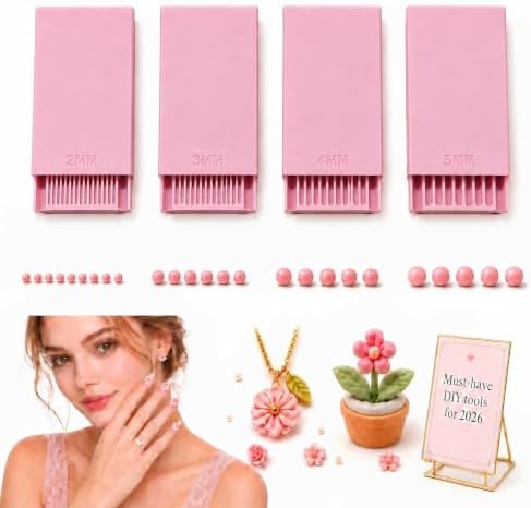 QAUUHJL 3D Print Clay Ball Maker Gel Bead Roller for Nails, Four Sizes Kit by Unknown