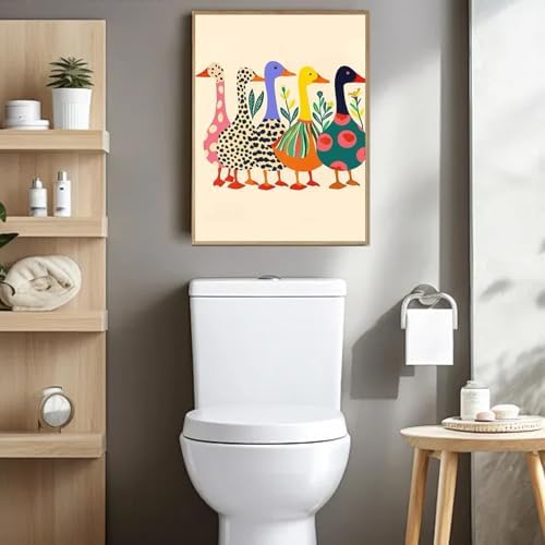 Duck Paint by Numbers Kit for Adults Beginner & Kids with Frame 8x12inch - Image 2