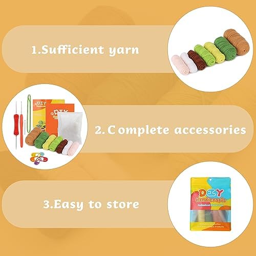 kgxulr Crochet Kit, Monstera Leaves Knitting Kit, Crochet Kit for Beginners - Image 5