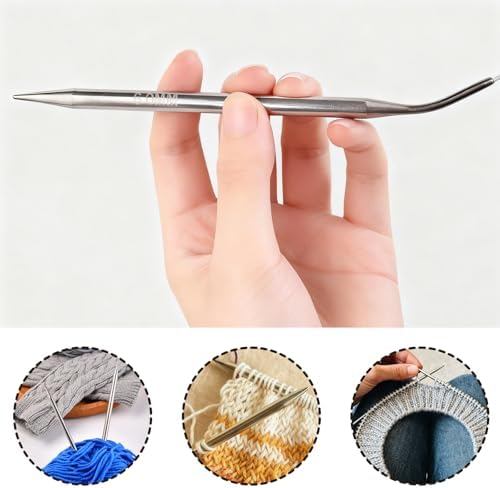 Circular Knitting Needles Set,9 Pcs Round Long Stainless Steel Knitting Needles Kit (47 Inch/120cm),9 Sizes from 2mm-6mm,with Small Tools for Beginners,Making Sweater,Scarf,Blanket,Weave DIY Lover - Image 5