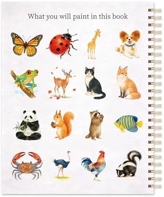 Watercolor Workbook for Beginners – Animals, 16 Original Watercolor Projects, Watercolor Kit with 48 Colors Paint Set, 6 Brushes & Palette,Watercolor Workbook for Adults, Creative Art Gift - Image 3