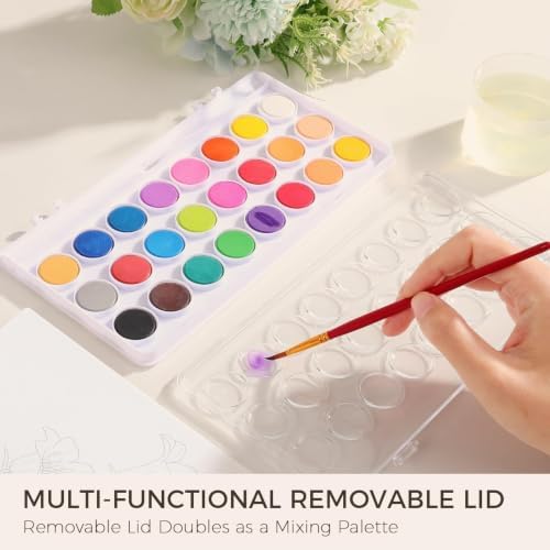 SKYDUE Watercolor Workbook for Beginners with 24 Paint Colors - Image 5