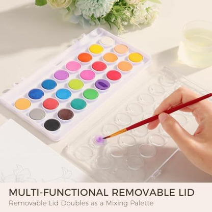 SKYDUE Watercolor Workbook for Beginners with 24 Paint Colors - Image 5