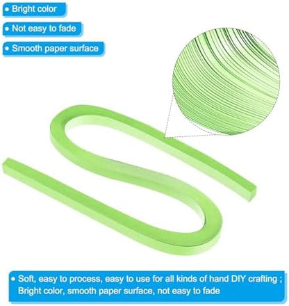 PATIKIL 60pcs Metallic Quilling Strips Paper 1cm(3/8") x 54cm Origami Paper Quilling Kits for Adults Beginner Art DIY Craft Christmas, Green - Image 3