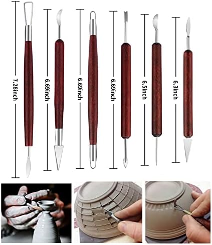 Artzuvs Clay Sculpting Tools 28pcs Polymer Pottery Modeling Tools Set for Ceramic Club Crafts,Carving,Sculpture,Shaping, Hobbyists,Artists,Expert - Image 3
