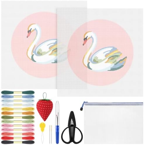 XunYee Needlepoint Canvas Kit, Swan by XunYee