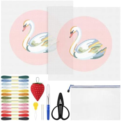 XunYee Needlepoint Canvas Kit, Swan by XunYee