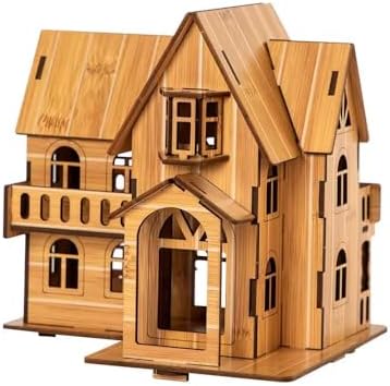 Log Cabin 3D Wooden House Puzzle,DIY Mini Building Model Kit，009 by Unknown