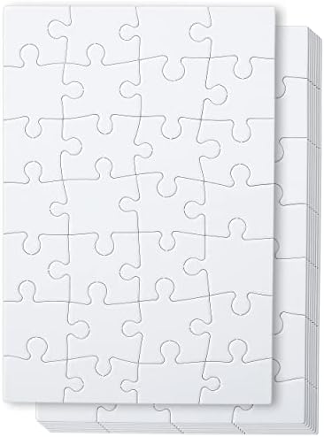 Mr. Pen- Blank Puzzle, 10 Pack, 28 Pieces/Pack, 5.5" x 8.1" by MrPen