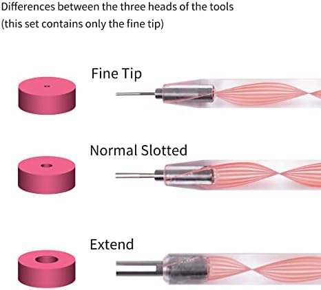 JUYA Fine-Tip Quilling Tools Set, 4-Piece Slotted Rolling Tools, Pink - Image 4