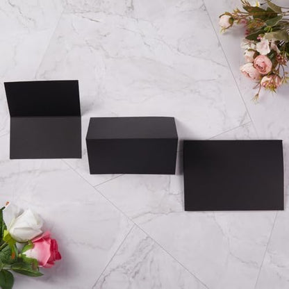 50 Pack Blank Folded Cardstock Cards, Black, 5x7 - Image 4