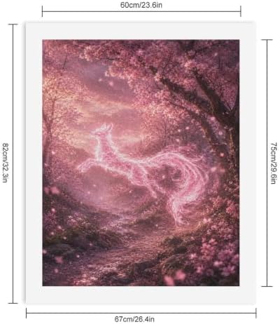 Bozfoxa Paint by Numbers Kit for Adults Beginner Rose Blossom Fox - Image 2
