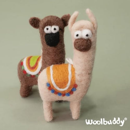 Woolbuddy Needle Felting Starter Kit (Llama) for Beginner & Adult with Tool - Image 3