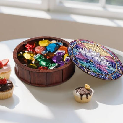 DIY Diamond Painting Fruit Bowl Storage Box, Lotus Water Diamond Decorated Tray Handicraft Set, for Desktop Item Storage, Multifunctional Creative Craft Gift - Image 6