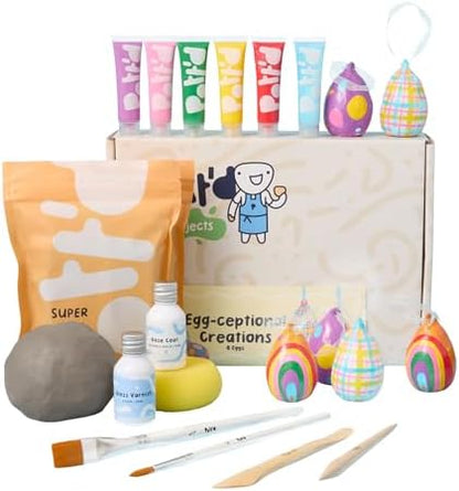 Pott'd Mini Pottery Kits | Air Dry Clay Pottery Kit for Adults | Includes Paints, Brushes, and Potters Tools | Free Online Step-by-Step Tutorial | Perfect for Beginners | Bring The Studio to Your Home by Pottd