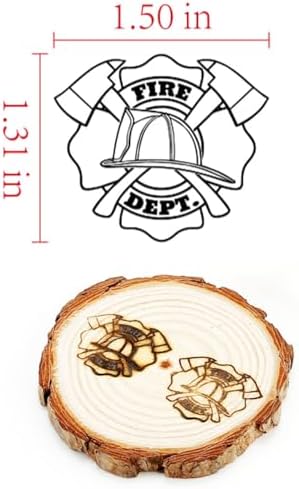1.5" US Fire Department Badge Branding Iron for Wood Hats Leather Steak - Image 2