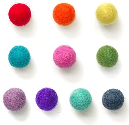 levylisa 50pcs Wool Felt Balls 2cm – 0.8 Inch Felt Pom Pom Balls Garland Craft Supplies Wool Beads, 10 Colors - Image 5