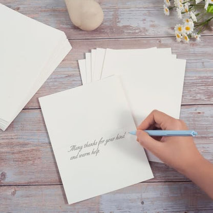 50 Pack Blank Folded Cardstock Cards, Cream Color, 3x5 - Image 6