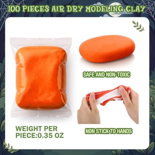 Air Dry Clay Bulk, Modeling Clay for Kids, 100 Pcs, Dark Color - Image 2