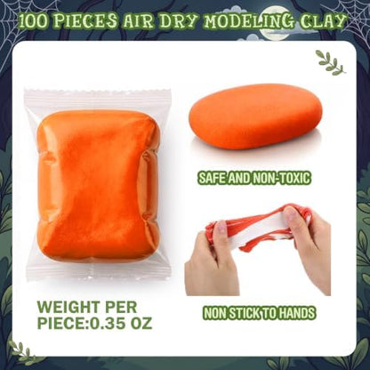 Air Dry Clay Bulk, Modeling Clay for Kids, 100 Pcs, Dark Color - Image 2