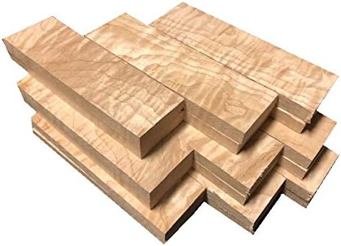White's Woods Curly Hard Maple Knife Scales (3/8"x1.5" x5) - 2 Pack of 2 by Unknown